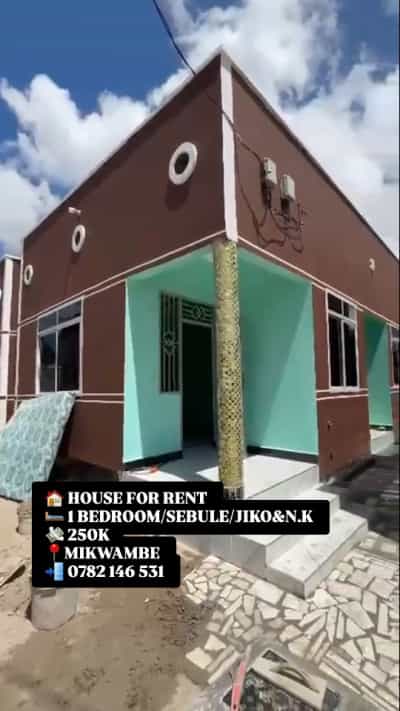 Nyumba ya chumba kimoja inapangishwa Kigamboni Mikwambe, Dar Es Salaam Nyumba ya chumba kimoja inapangishwa Kigamboni Mikwambe, Dar Es Salaam