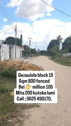 Kiwanja kinauzwa Gezaulole, Dar Es Salaam sqm 800 Kiwanja kinauzwa Gezaulole, Dar Es Salaam sqm 800