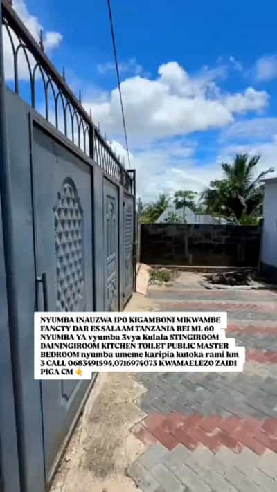 Nyumba ya vyumba vitatu inauzwa Kigamboni Mikwambe, Dar Es Salaam
