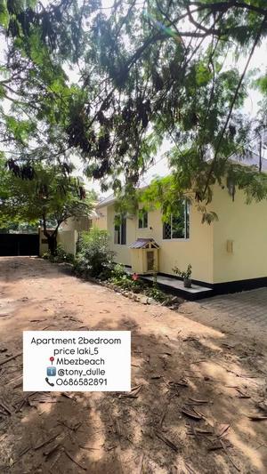 Nyumba/Apartment ya vyumba viwili inapangishwa Mbezi Beach Chini, Dar Es Salaam