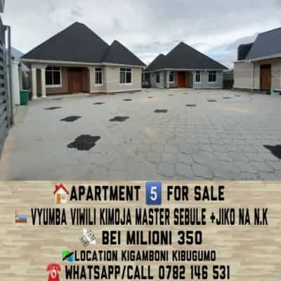 Apartment ya vyumba viwili inauzwa Mji Mwema, Kibugumo, Dar Es Salaam (900 sqm)