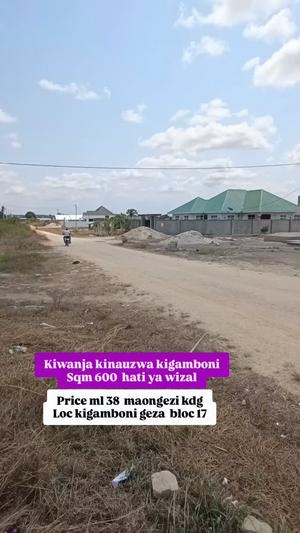 Residential Plot for Sale in Kigamboni Geza Ulole Bloc 17, Dar Es Salaam