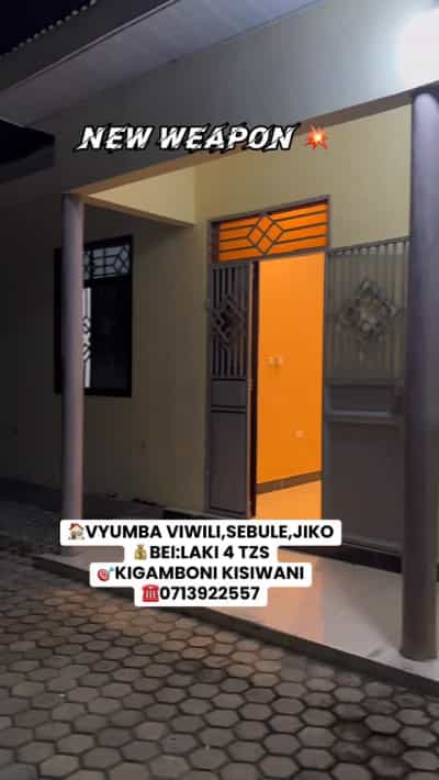 Nyumba ya vyumba viwili inapangishwa Kigamboni Kisiwani, Dar Es Salaam