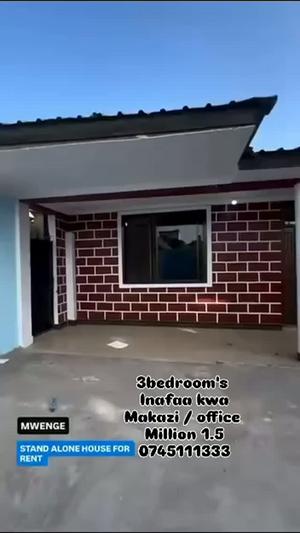 Nyumba ya vyumba vitatu inauzwa Dar Es Salaam