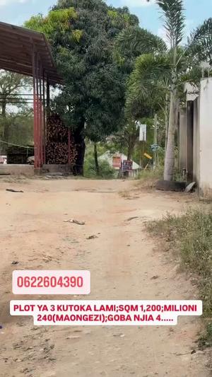 Kiwanja kinauzwa Goba Njia 4, Dar Es Salaam (1200 sqm)