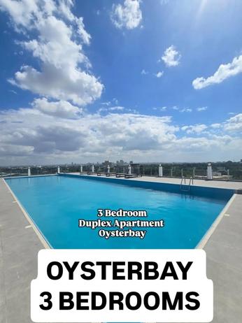 Apartment ya vyumba vitatu inapangishwa Oysterbay, Dar Es Salaam