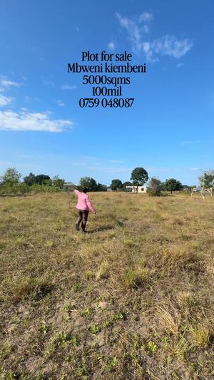 Kiwanja kinauzwa Mbweni Kiembeni, Dar Es Salaam (5000 sqm) Kiwanja kinauzwa Mbweni Kiembeni, Dar Es Salaam (5000 sqm)