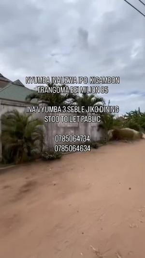 Nyumba ya vyumba vitatu inauzwa Kigamboni Trangoma, Dar Es Salaam