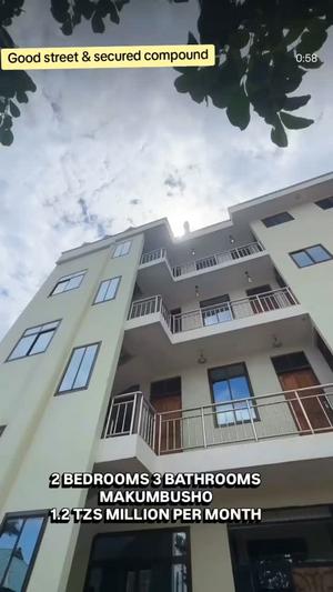 2 Bedrooms House/Apartment for Rent in Makumbusho, Dar Es Salaam