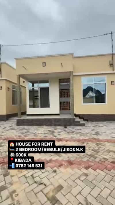 Nyumba ya vyumba viwili inapangishwa Kigamboni Kibada, Dar Es Salaam