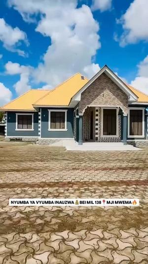 Nyumba ya vyumba vinne inauzwa Kigamboni Mjimwema, Kibugumo, Dar Es Salaam (1000 sqm)