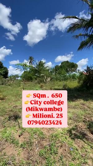 Plot for sale in Mikwambe, Dar Es Salaam sqm 650