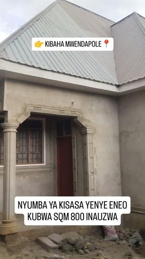Nyumba ya vyumba vitatu inauzwa Kibaha Mwendapole, Pwani (800 sqm)