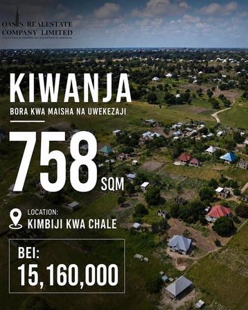Residential Plot for Sale in Kimbiji kwa Chale, Kigamboni, Dar Es Salaam (758 sqm)