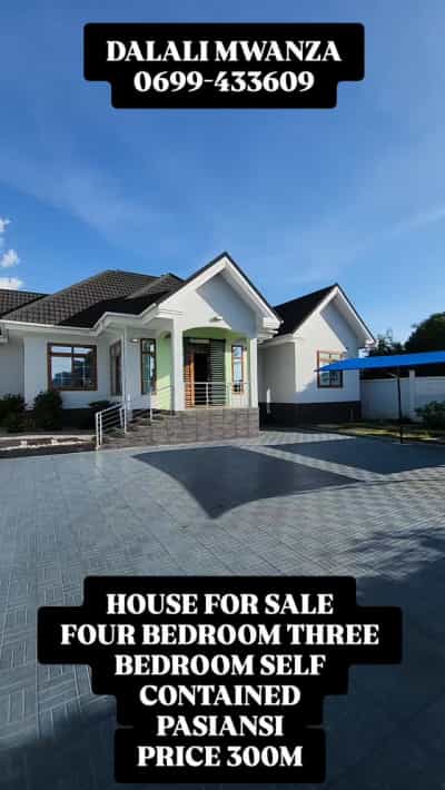 Nyumba ya vyumba vinne inauzwa Lumala-Pasiansi, Mwanza (680 sqm)