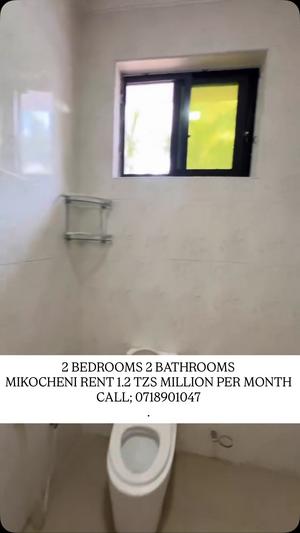 Nyumba ya vyumba viwili inapangishwa Mikocheni, Dar Es Salaam