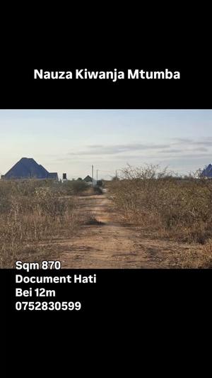 Plot for sale in Mtumba, Dodoma sqm 870