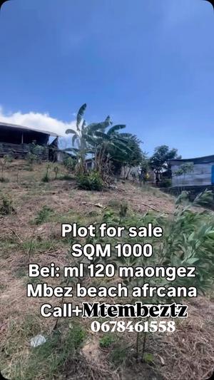 Residential Plot for Sale in Mbezi Beach Africana, Dar Es Salaam (1000 sqm) Residential Plot for Sale in Mbezi Beach Africana, Dar Es Salaam (1000 sqm)