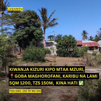 Kiwanja kinauzwa Goba Maghorofani, Dar Es Salaam sqm 1200