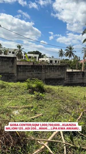Plots for sale in Goba Center, Dar Es Salaam sqm 600
