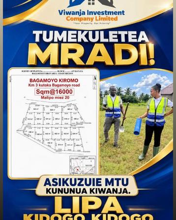 Plots for sale in Bagamoyo Kiromo, Pwani