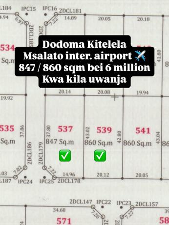 Residential Plot for Sale in Kitelela, Dodoma (860 sqm) Residential Plot for Sale in Kitelela, Dodoma (860 sqm)