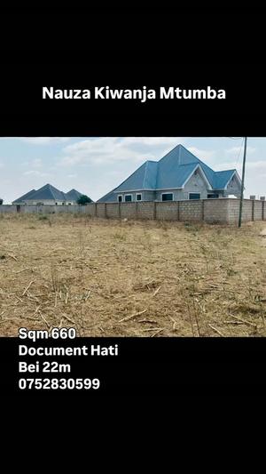 Kiwanja kinauzwa Mtumba, Dodoma sqm 660 Kiwanja kinauzwa Mtumba, Dodoma sqm 660