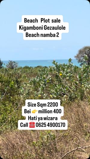 Kiwanja kinauzwa Kigamboni, Dar Es Salaam (2200 sqm) Kiwanja kinauzwa Kigamboni, Dar Es Salaam (2200 sqm)