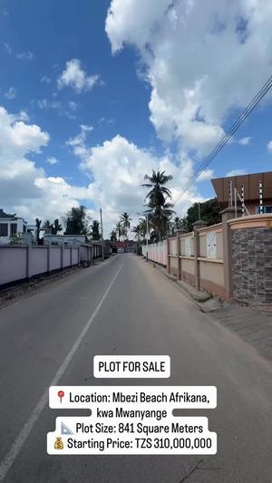 Kiwanja kinauzwa Mbezi Beach Afrikana, Dar Es Salaam sqm 841