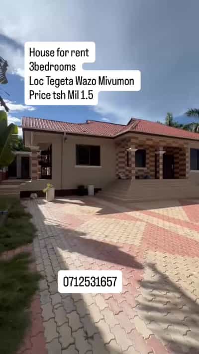 3 Bedrooms House for Rent in Tegeta Mivumoni Mwanzo, Dar Es Salaam