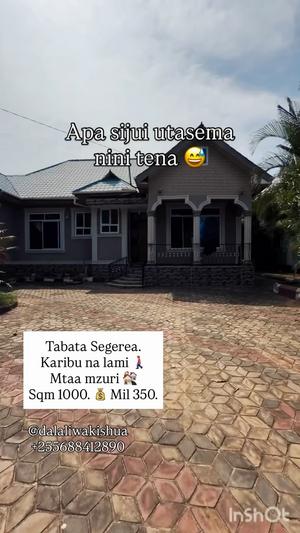 Nyumba ya vyumba vitatu inauzwa Tabata Segerea Mwisho, Dar Es Salaam (1000 sqm) Nyumba ya vyumba vitatu inauzwa Tabata Segerea Mwisho, Dar Es Salaam (1000 sqm)