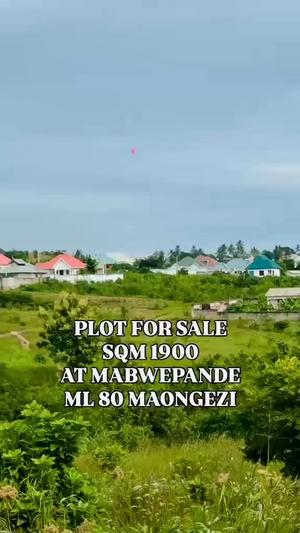 Kiwanja kinauzwa Bunju Mabwepande, Dar Es Salaam (1900 sqm) Kiwanja kinauzwa Bunju Mabwepande, Dar Es Salaam (1900 sqm)
