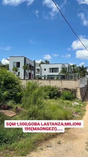 Residential Plot for Sale in Goba Lastanza, Dar Es Salaam (1500 sqm)