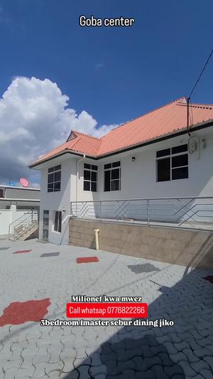 Nyumba ya vyumba vitatu inapangishwa Goba Center, Dar Es Salaam