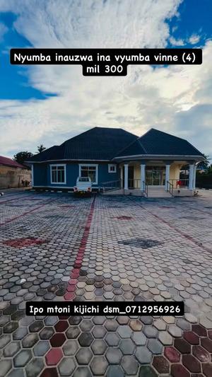 Nyumba ya vyumba vinne inauzwa Mtoni Kijichi, Dar Es Salaam (400 sqm)