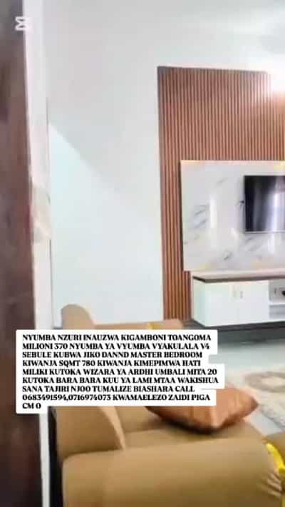 Nyumba ya vyumba vinne inauzwa Kigamboni Toangoma, Dar Es Salaam (780 sqm)