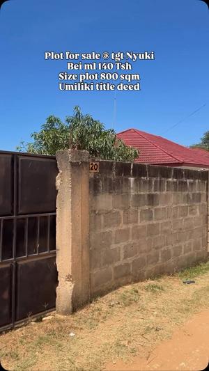 Kiwanja kinauzwa Tegeta Nyukii, Dar Es Salaam (800 sqm) Kiwanja kinauzwa Tegeta Nyukii, Dar Es Salaam (800 sqm)