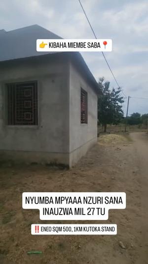 Nyumba ya vyumba vitatu inauzwa Kibaha Miembe Saba, Pwani (500 sqm)