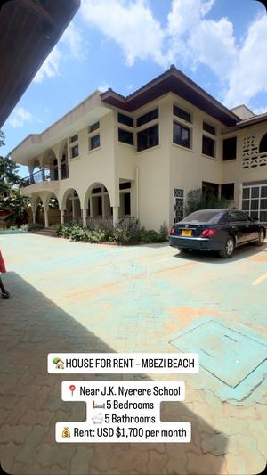 5 Bedrooms House for Rent in Mbezi Beach, Dar Es Salaam