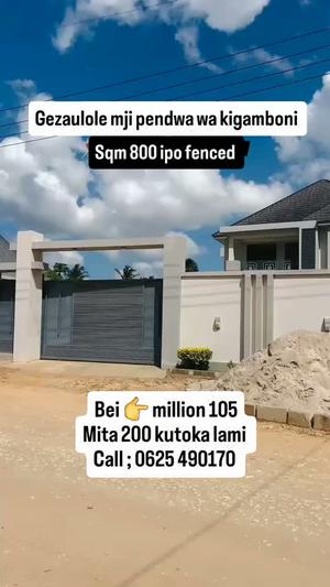 Kiwanja kinauzwa Kigamboni, Dar Es Salaam