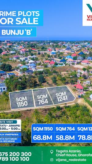 Residential Plots for Sale in Bunju B, Dar Es Salaam (1240 sqm)