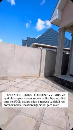 Nyumba ya vyumba viwili inapangishwa Kigamboni Geza Ulole, Dar Es Salaam