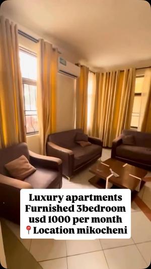 3 Bedrooms Furnished Apartment for Rent in Mikocheni, Dar Es Salaam