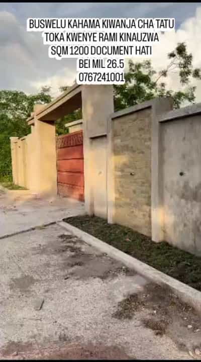Kiwanja kinauzwa Buswelu Kahama, Shinyanga (1200 sqm)