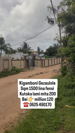 Kiwanja kinauzwa Gezaulole, Kigamboni, Dar Es Salaam (1500 sqm)