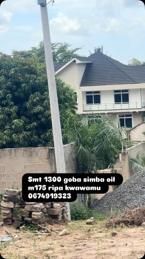 Residential Plot for Sale in Goba Simba Oil, Dar Es Salaam (1300 sqm) Residential Plot for Sale in Goba Simba Oil, Dar Es Salaam (1300 sqm)