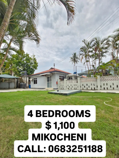 Nyumba ya vyumba vinne inapangishwa Mikocheni, Dar Es Salaam Nyumba ya vyumba vinne inapangishwa Mikocheni, Dar Es Salaam