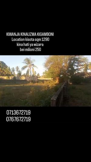 Kiwanja kinauzwa Kisota, Kigamboni, Dar Es Salaam sqm 1290 Kiwanja kinauzwa Kisota, Kigamboni, Dar Es Salaam sqm 1290
