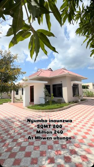 Nyumba ya vyumba vitatu inauzwa Mbweni Ubungo, Dar Es Salaam (800 sqm) Nyumba ya vyumba vitatu inauzwa Mbweni Ubungo, Dar Es Salaam (800 sqm)