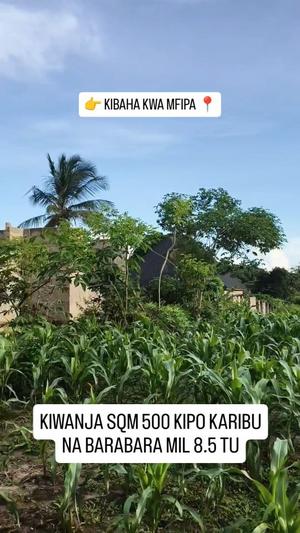 Kiwanja kinauzwa Kibaha Kwa Mfipa, Pwani (500 sqm)